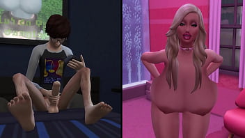 [Massive Tits, Blonde, Big Nipples] Ugly Perv Wanking To Hot Bimbo