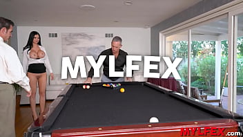 [Threesome, Nails, Billliard] Mylfex Bombastic Secretary Play Billliard With Her Bosses